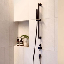 Round Single Function Hand-Held Shower on Rail